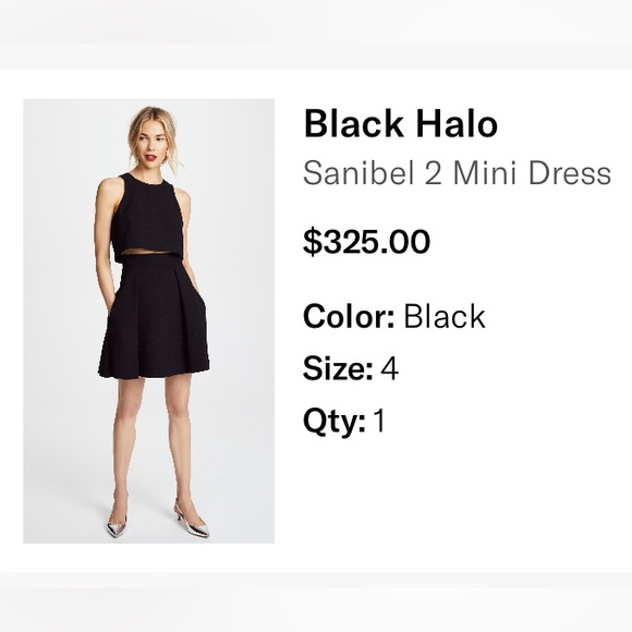 black halo sanibel 2 piece mini dress Black Halo Sanibel Two Piece Mini Dress in Sugar